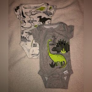 Baby Boy Gerber Dino onesie Set